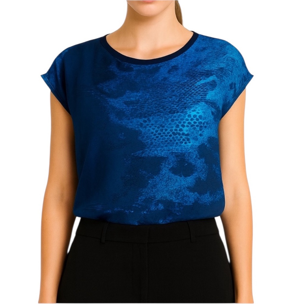 Elie Tahari Silk Dual Layer Top